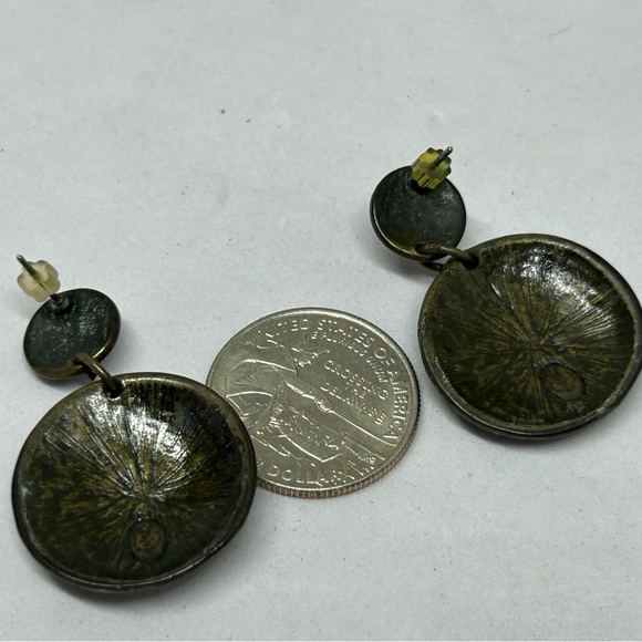 Premier Design‎ Metallic Brass Pendant & Matching Earrings 2PC Set - Picture 6 of 13